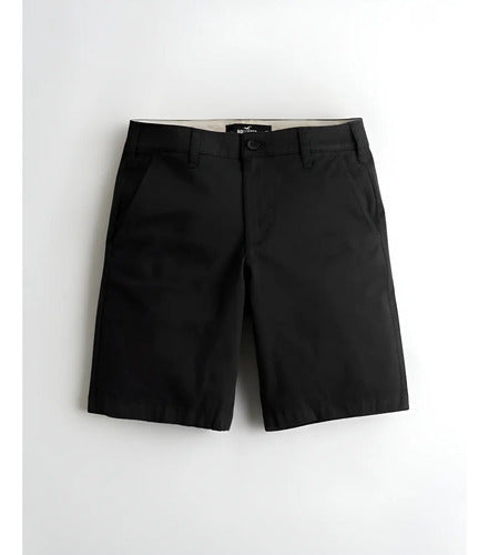 Short Hollister By Abercrombie De Vestir Liso Negro 31