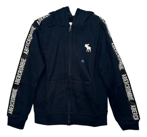 Hoodie Para Niño Abercrombie Kids Con Cierre Y Capucha