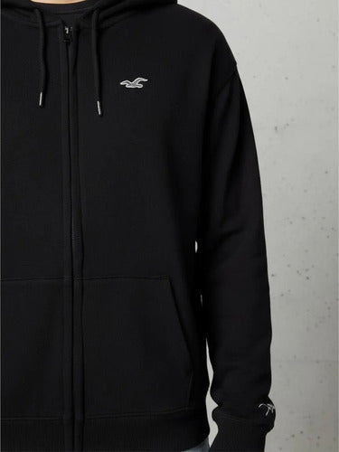 Campera Hollister By Abercrombie Logo Chico Lisa