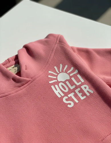 Buzo De Dama Hollister & Abercrombie Estampado Centro S Rosa