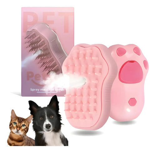 Peine Cepillo A Vapor 3 En 1 Perro Gato Cachorro Masaje Usb