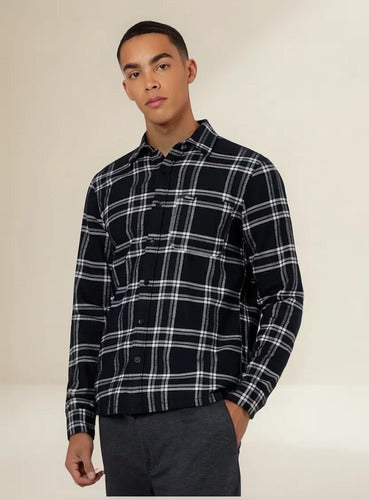 Camisa Hollister Franela Escosesa A Cuadros