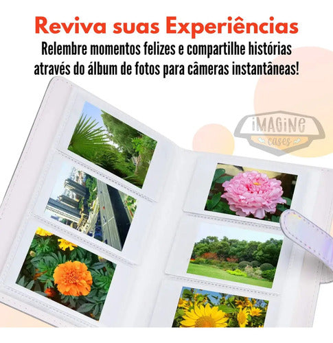 Álbum De Fotos Instantáneas Con Tapa Dura Para 108 Fotos Polaroid E Instax Mini Morado