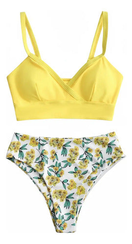 Bikini Dos Partes Zaful Playa Baño Verano Talle Grande Amarillo L