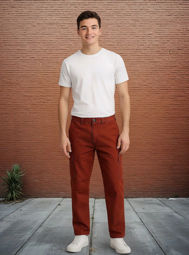Pantalón Cargo Hollister By Abercrombie Terracota 30