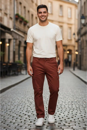 Pantalón Cargo Hollister By Abercrombie Terracota 30