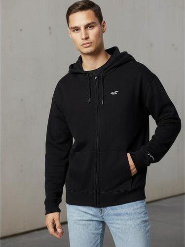 Campera Hollister By Abercrombie Logo Chico Lisa