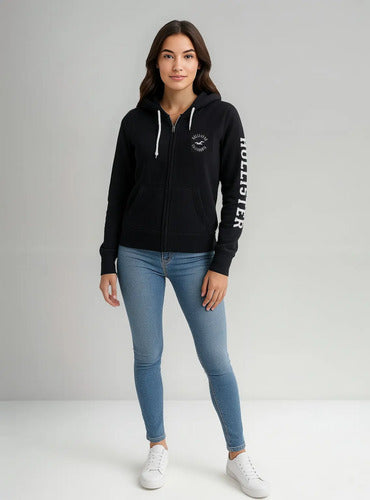 Hoodie Hollister By Abercrombie Estampado Para Dama