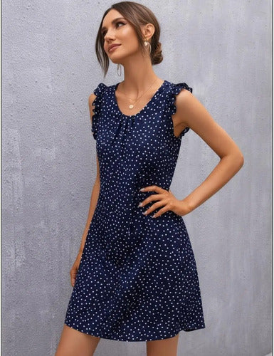 Vestido Shein Mujer Corto Lunares