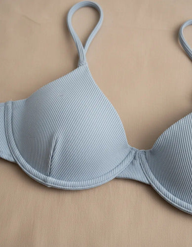 Bikini Mujer Corpiño Zaful Talle Xl Celeste Xl