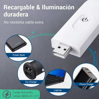 Lampara De Lectura Para Libro Luz Led Clip Rosa