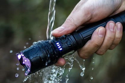 Linterna Alta Potencia Led Recargables Impermeables Tácticas Blanco