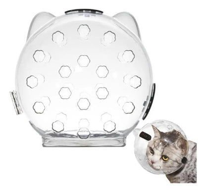 Bozal Casco Para Gato Cortes Y Post Cirugía Trasparente