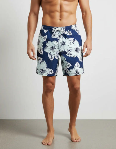 Short Abercrombie Estampado Hombre Adulto. Azul S