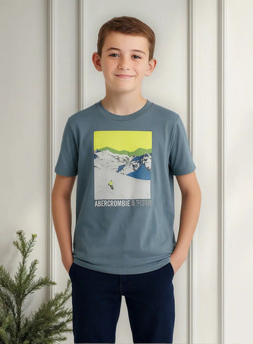 Remera Abercrombie Kids Niño Varón Comoda Moderna Logo