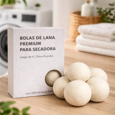 Bolas Lana Premium Para Lavadora Y Secadora X6 Blanco
