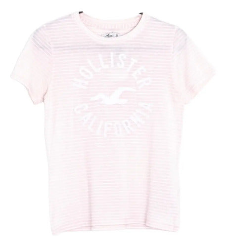 Remera Dama Hollister Estampada Redonda