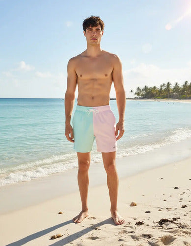 Short De Baño Hollister By Abercrombie Tres Colores Corto