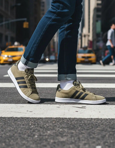 Championes adidas Grand Court Hombre Verdes Verde Musgo 8.5 Uk