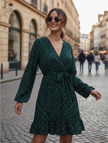 Vestido Shein Mujer Corto Lunares