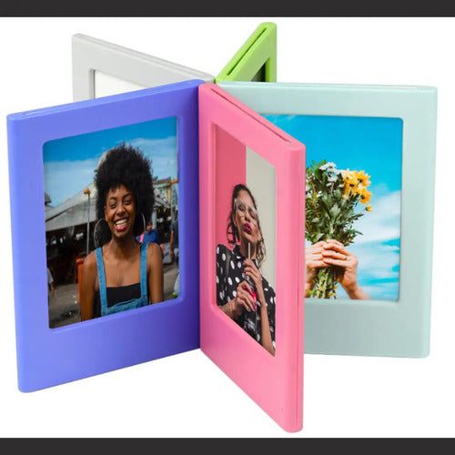 Set De 10 Marcos De Fotos Magnéticos Para Instax Mini 9/11/1 Multicolor Liso