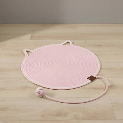 Alfombra Para Mascota Gato Rascador Con Pelotita Pelota Rosa