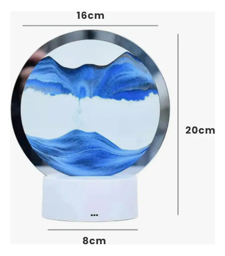 Lampara De Arena Movediza Luz Led 3d Escritorio Mesa