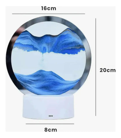 Lampara De Arena Movediza Luz Led 3d Escritorio Mesa