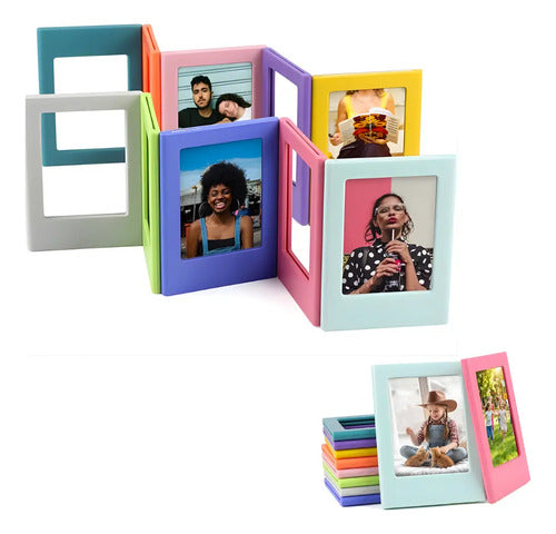 Set De 10 Marcos De Fotos Magnéticos Para Instax Mini 9/11/1 Multicolor Liso