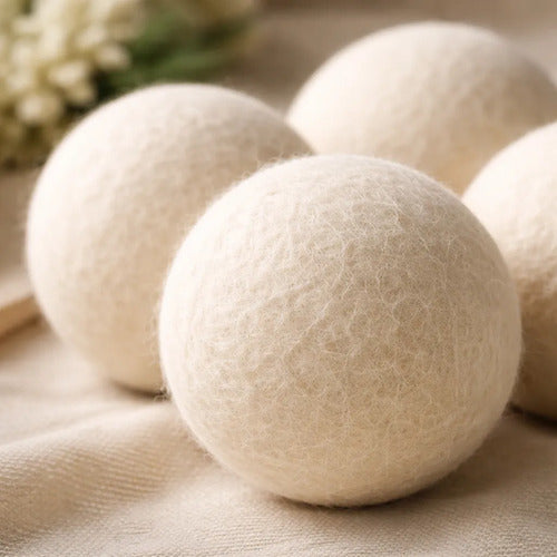 Bolas Lana Premium Para Lavadora Y Secadora X6 Blanco