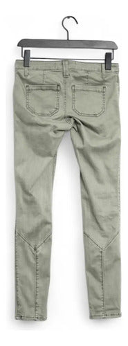 Jean Dama Hollister Skinny Flex Comodo Elastico Verde Jean M