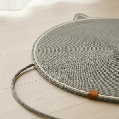 Alfombra Para Mascota Gato Rascador Con Pelotita Pelota Gris