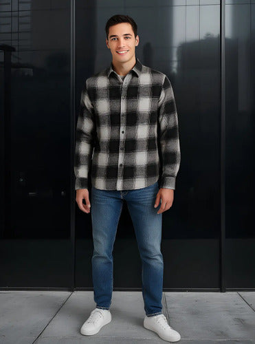 Camisa Hollister Franela Escosesa A Cuadros