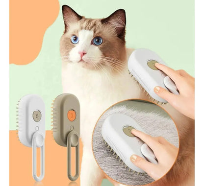 Peine Cepillo A Vapor 3 En 1 Perro Gato Cachorro Masaje Usb