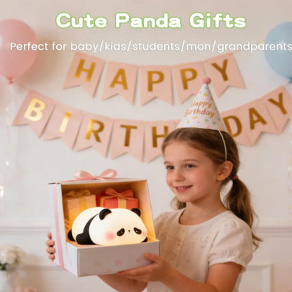 Luz Veladora De Noche Panda De Silicona Blanco