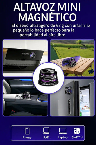 Parlante Bluetooth Inalambrico Magnetico G200 Negro