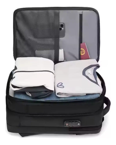 Mochila De Viaje Expandible Compresion Al Vacio Impermeable Negro