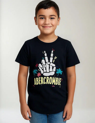Remera Manga Corta Abercrombie Niño Kids Modelo