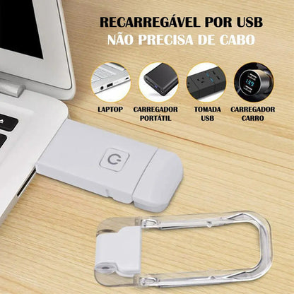Lampara De Lectura Para Libro Luz Led Clip Blanco