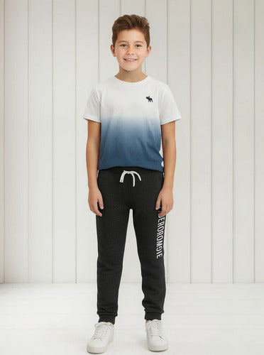 Remera Abercrombie Kids Niño Varón Degrade Manga Larga