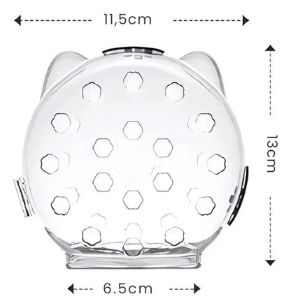 Bozal Casco Para Gato Cortes Y Post Cirugía Trasparente