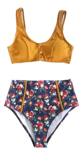 Bikini Dos Piezas Estampado Playa Flores Cupshe Nuevo Comodo