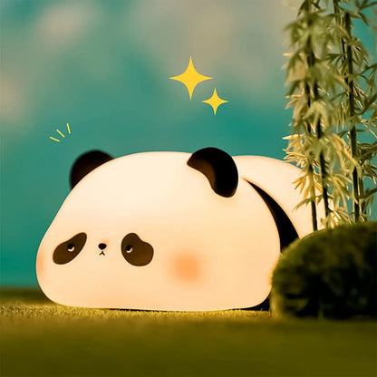 Luz Veladora De Noche Panda De Silicona Blanco
