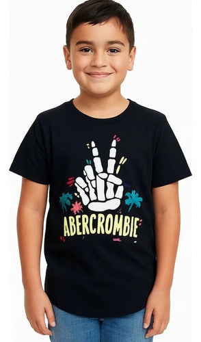 Remera Manga Corta Abercrombie Niño Kids Modelo