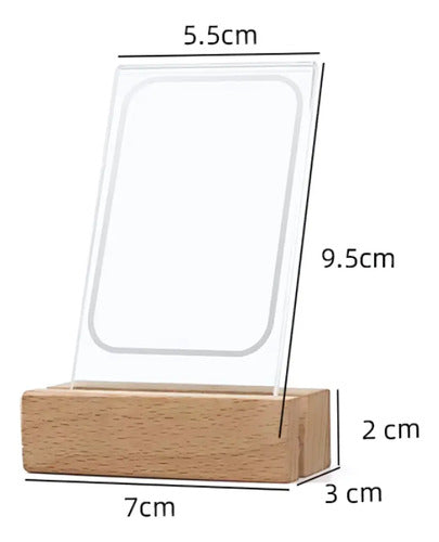 Portarretrato Luz Led Para Instax Fujifilm Beige Lisa