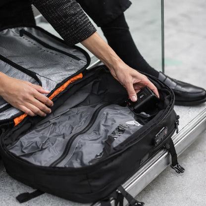 Mochila De Viaje Expandible Compresion Al Vacio Impermeable Negro