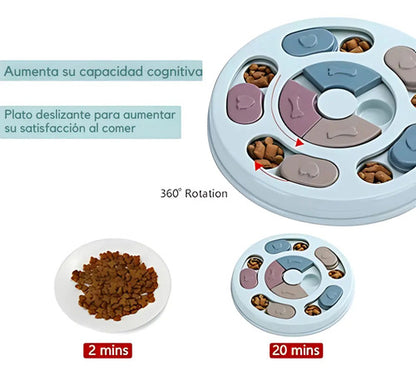 Puzzle De Alimentos Para Perro Dispensador Interactivo Lento