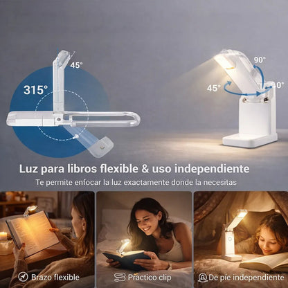 Lampara De Lectura Para Libro Luz Led Clip Rosa