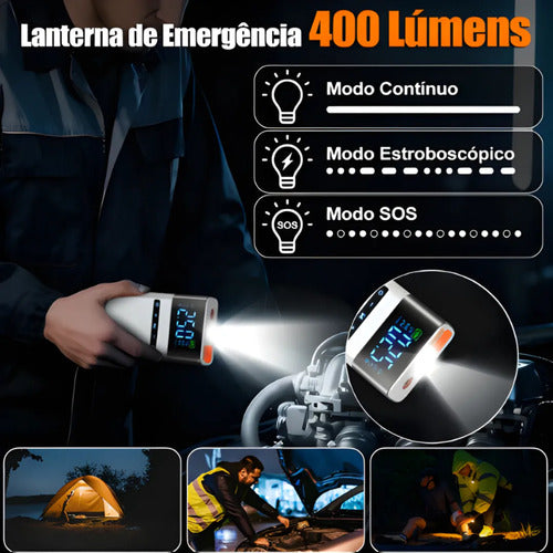 Arrancador Inflador Compresor Portatil Para Auto Moto