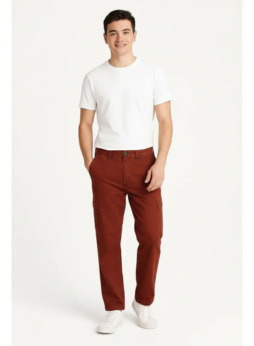 Pantalón Cargo Hollister By Abercrombie Terracota 30